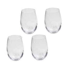 Set of 4 Stemless Wine Glasses
