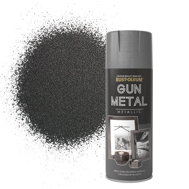 Rust-Oleum Gun Metal Grey Metallic Spray Paint 400ml