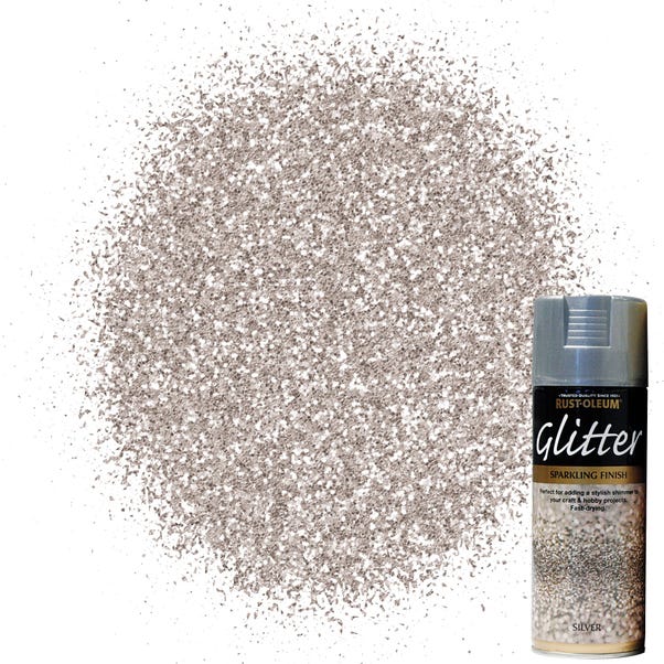 Rust-Oleum Silver Glitter Spray Paint image 1 of 5