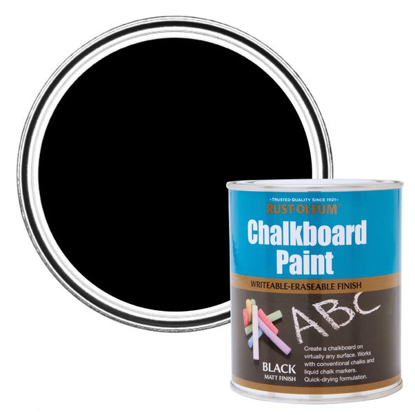Rust-Oleum Black Chalkboard Paint 750ml image 1 of 7