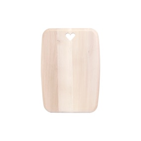 T&G Rectangular Beech Wood Board with Heart Detailing