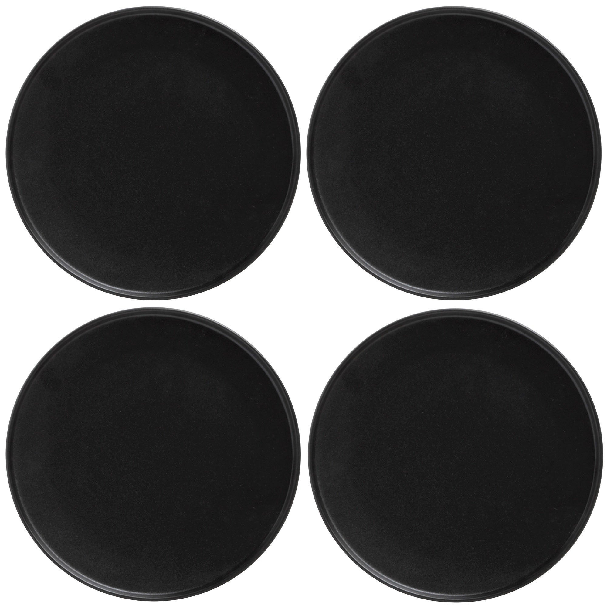 Set of 4 Maxwell & Williams Caviar 27cm High Rim Black Plates