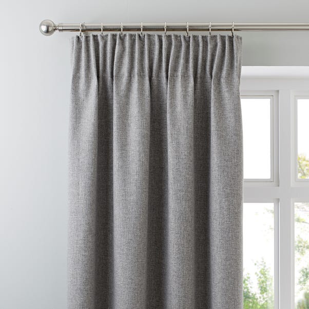 Jennings Grey Thermal Pencil Pleat Curtains Dunelm Jennings Grey Thermal Pencil Pleat, How To Pencil Pleat Curtains