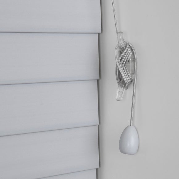 50mm Slats Room Darkening Grey Blind Dunelm