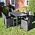 Trabella Roma 6 Seater Dining Set with Sicily Chairs Grey