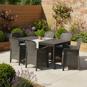 Trabella Roma 6 Seater Dining Set With Sicily Chairs