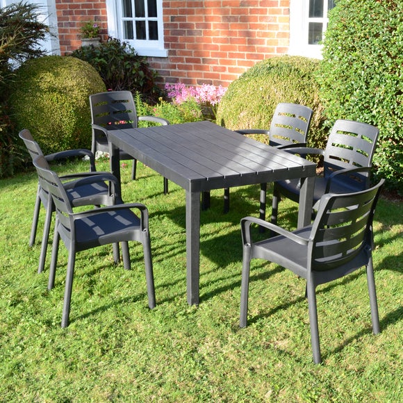 11 piece garden furniture store set dunelm