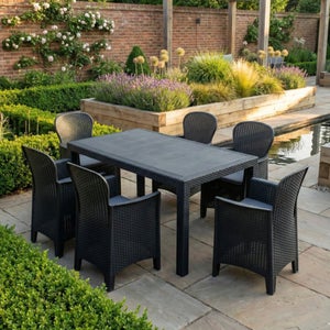 Trabella Salerno 6 Seater Dining Set With Sicily Chairs