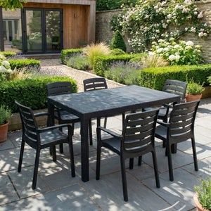 Trabella Salerno 6 Seater Dining Set With Siena Chairs