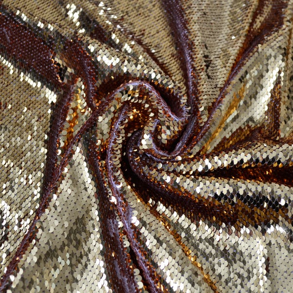 By the Metre Sequin Gold Tulle Fabric image 1 of 2