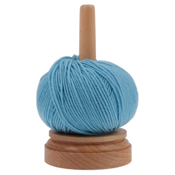 Wooden Spinning Yarn and Thread Holder Brown