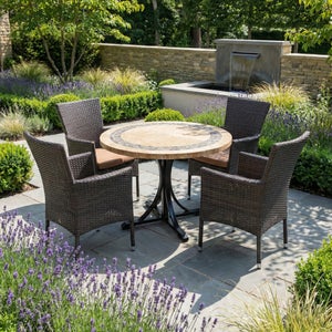 Byron Manor Vermont Black 4 Seat Dining Set
