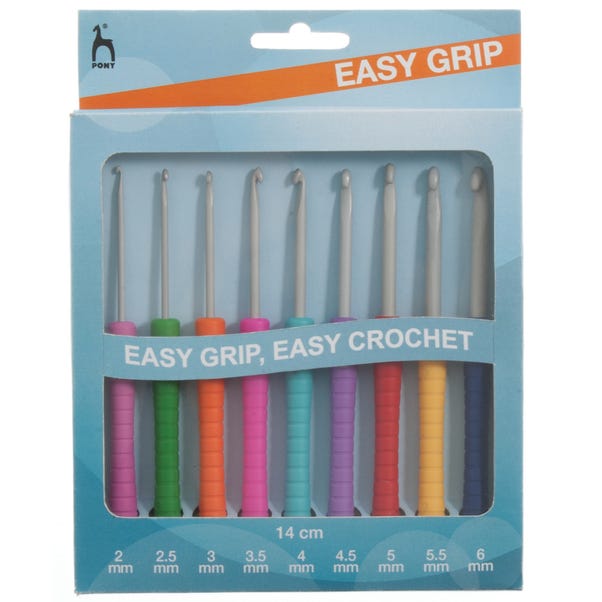 Easy Grip Crochet Hook Set MultiColoured