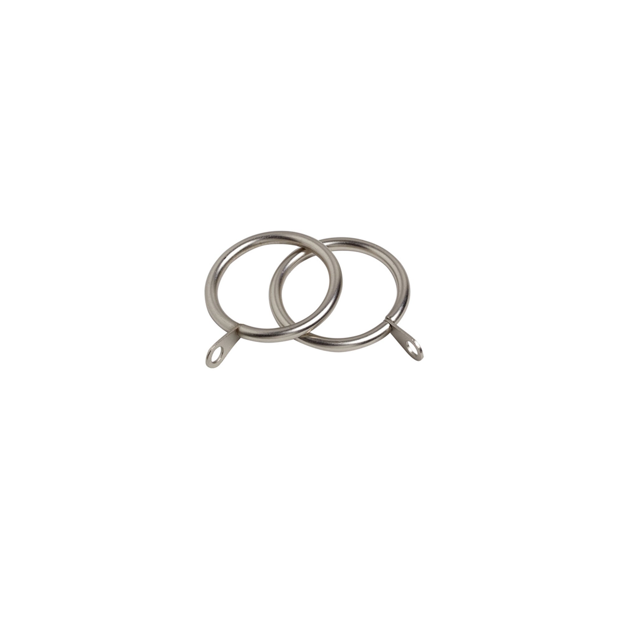 Oslo Pack Of 6 2225mm Curtain Rings Satin Silver