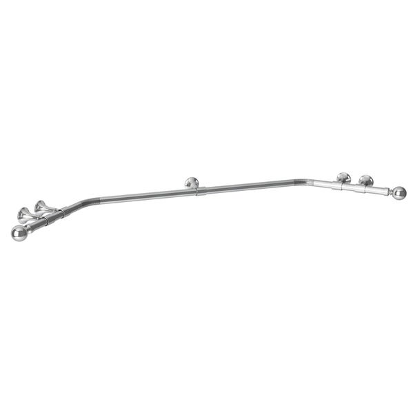 Ashton Chrome 4m Eyelet Bay Pole Dia 28mm Dunelm - How To Fit Dunelm Bay Window Curtain Pole