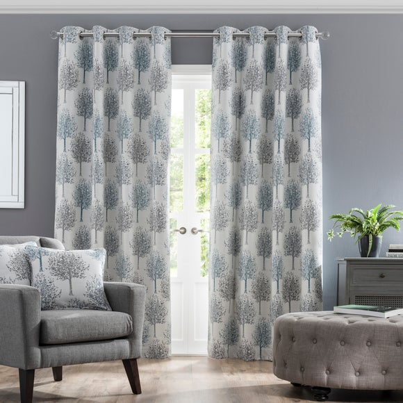 Photo 2 of Jacquard Trees Eyelet Curtains