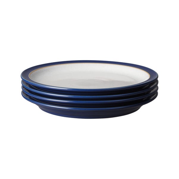 Set of 4 Denby Elements Dark Blue Dinner Plates image 1 of 3