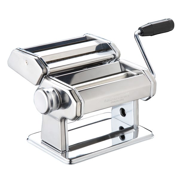 KitchenCraft Italian Deluxe Double Cutter Pasta Machine Silver