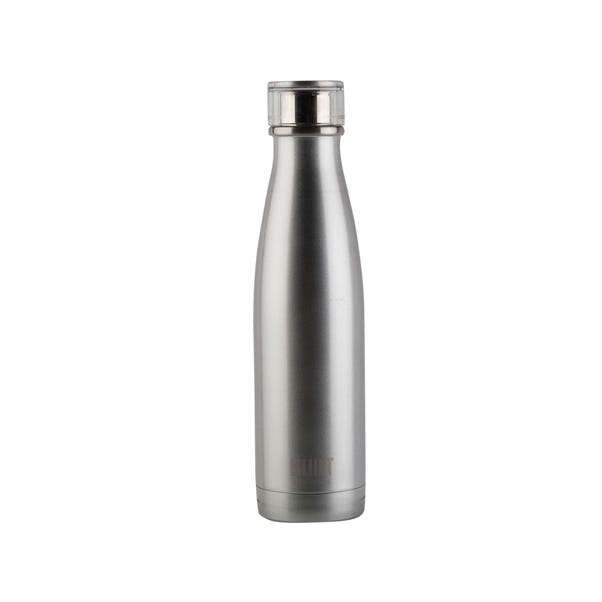 Built 480ml Double Walled Insulated Silver Water Bottle image 1 of 3