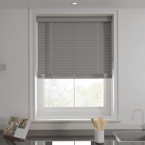 Charcoal 50mm Slats Venetian Blind, Size: 150cm (59