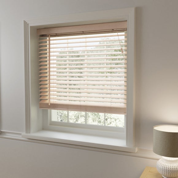 Oak Effect 50mm Slats Blind Dunelm