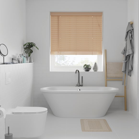 Oak Effect 50mm Slats Blind Dunelm