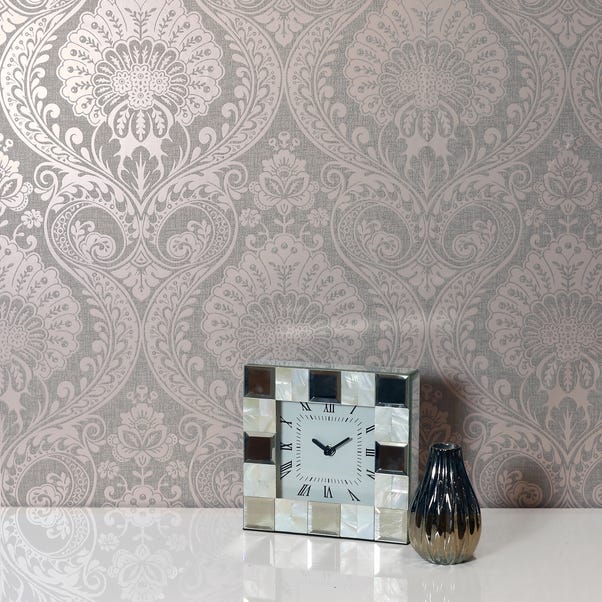 pics Pink And Grey Damask Wallpaper luxe dusky rose damask wallpaper
