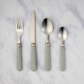 Grey 16 Piece Cutlery Set