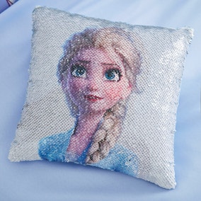 Frozen 2 Anna and Elsa Alternating Image Sequin Cushion