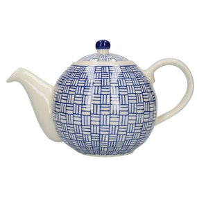 London Pottery Lattice Blue Teapot