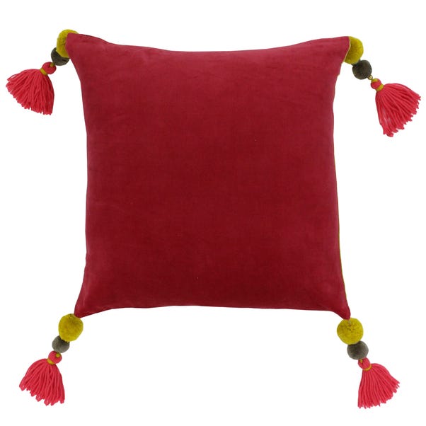 Paoletti Poonam Pomegranate Velvet Cushion image 1 of 5