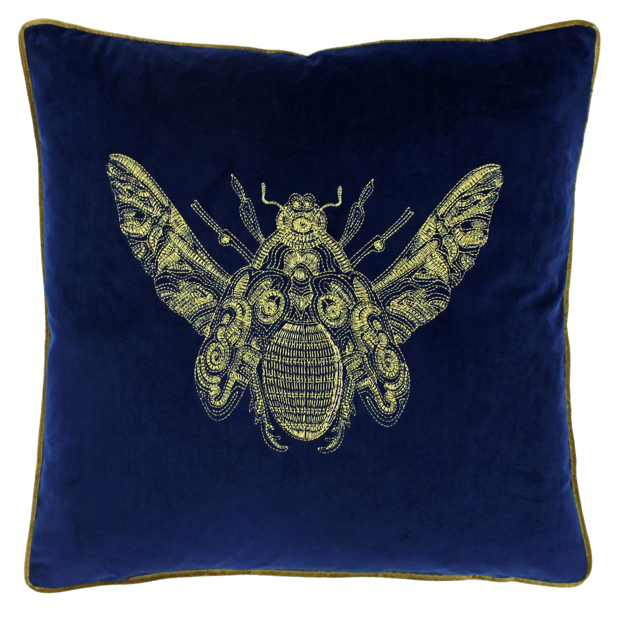 Paoletti Cerana Blue Bee Velvet Cushion