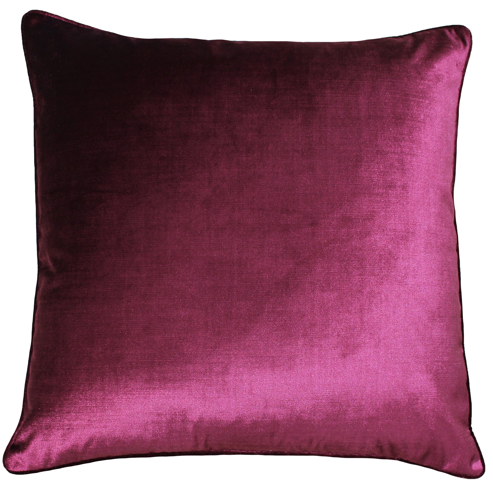 Paoletti Luxe Velvet Cushion Cranberry Red