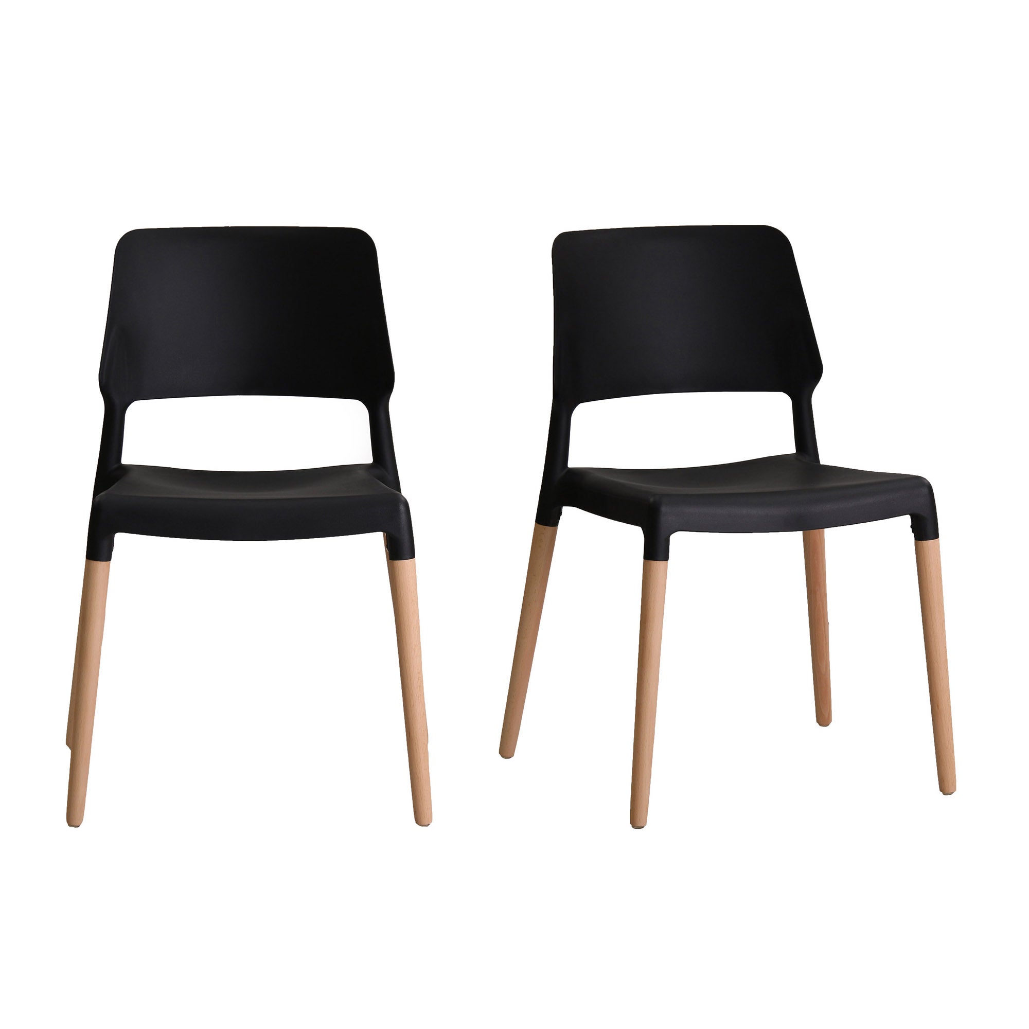 Reims Set Of 2 Dining Chairs Black