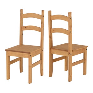 Corona Set Of 2 Dining Chairs- Pine