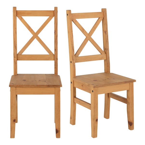 Salvador Set of 2 Dining Chairs, Pine image 1 of 10