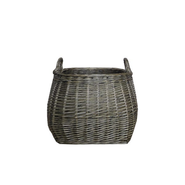 Grey Willow Belly Basket Grey