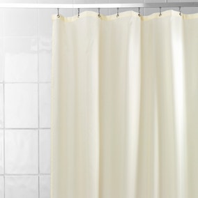 Extra Long Cream Shower Curtain