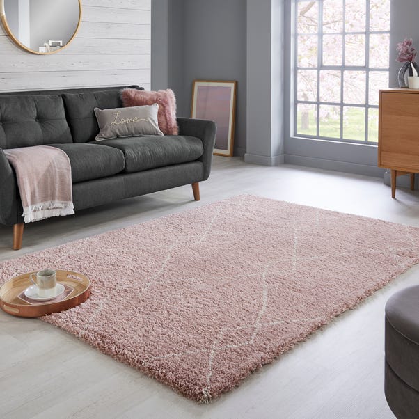 Accra Berber Rug Accra Pink and Cream undefined