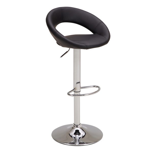 Knox Faux Leather Adjustable Height Swivel Bar Stool image 1 of 8