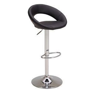Knox Adjustable Height Swivel Bar Stool- Faux Leather