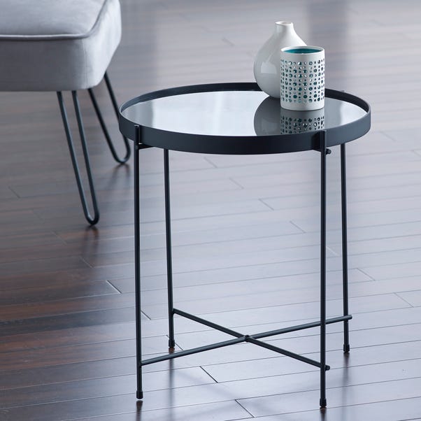 Oakland Mirrored Side Table Dunelm, Mirrored Tray Table Uk