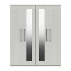Ethan 4 Door Wardrobe- Mirrored