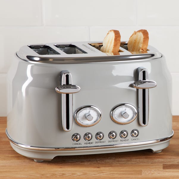 Retro 4 Slice Grey Toaster image 1 of 4