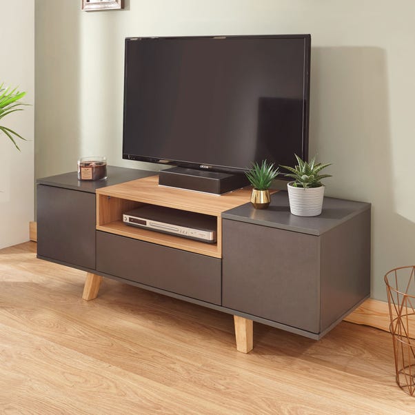 Modena TV Unit, Slate Grey for TVs up to 55" image 1 of 9