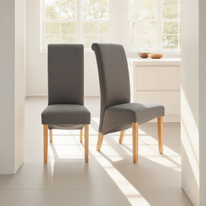 Chester Set Of 2 Dining Chairs- Herringbone Fabric