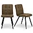 Porter Set of 2 Dining Chairs Tan Microsuede