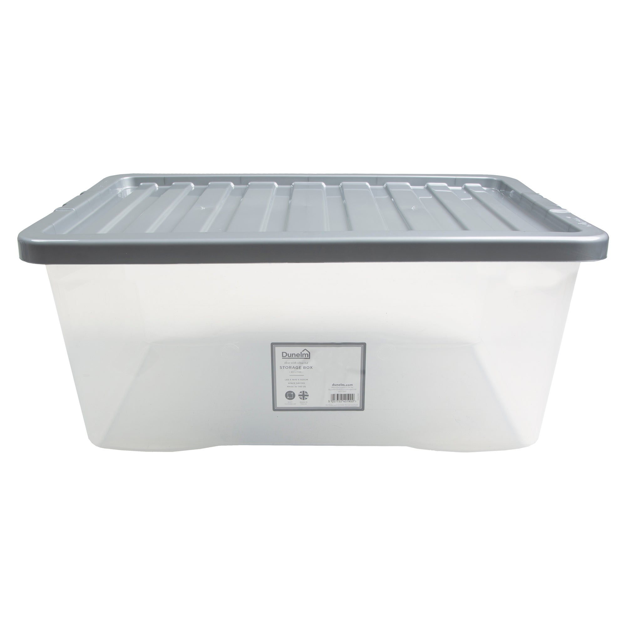 45L Silver Plastic Storage Box