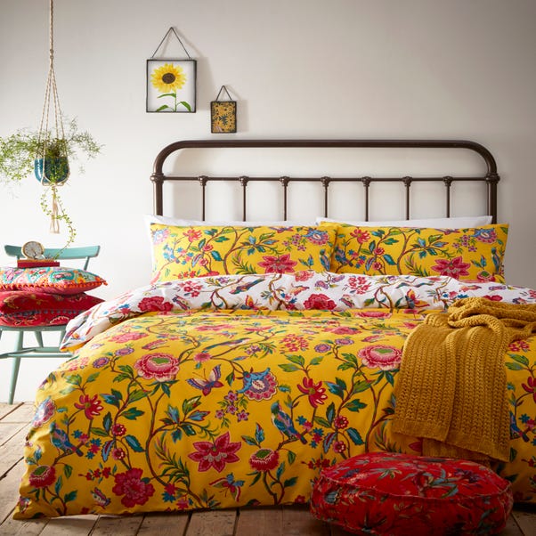 furn. Pomelo Yellow Reversible Duvet Cover and Pillowcase Set image 1 of 4