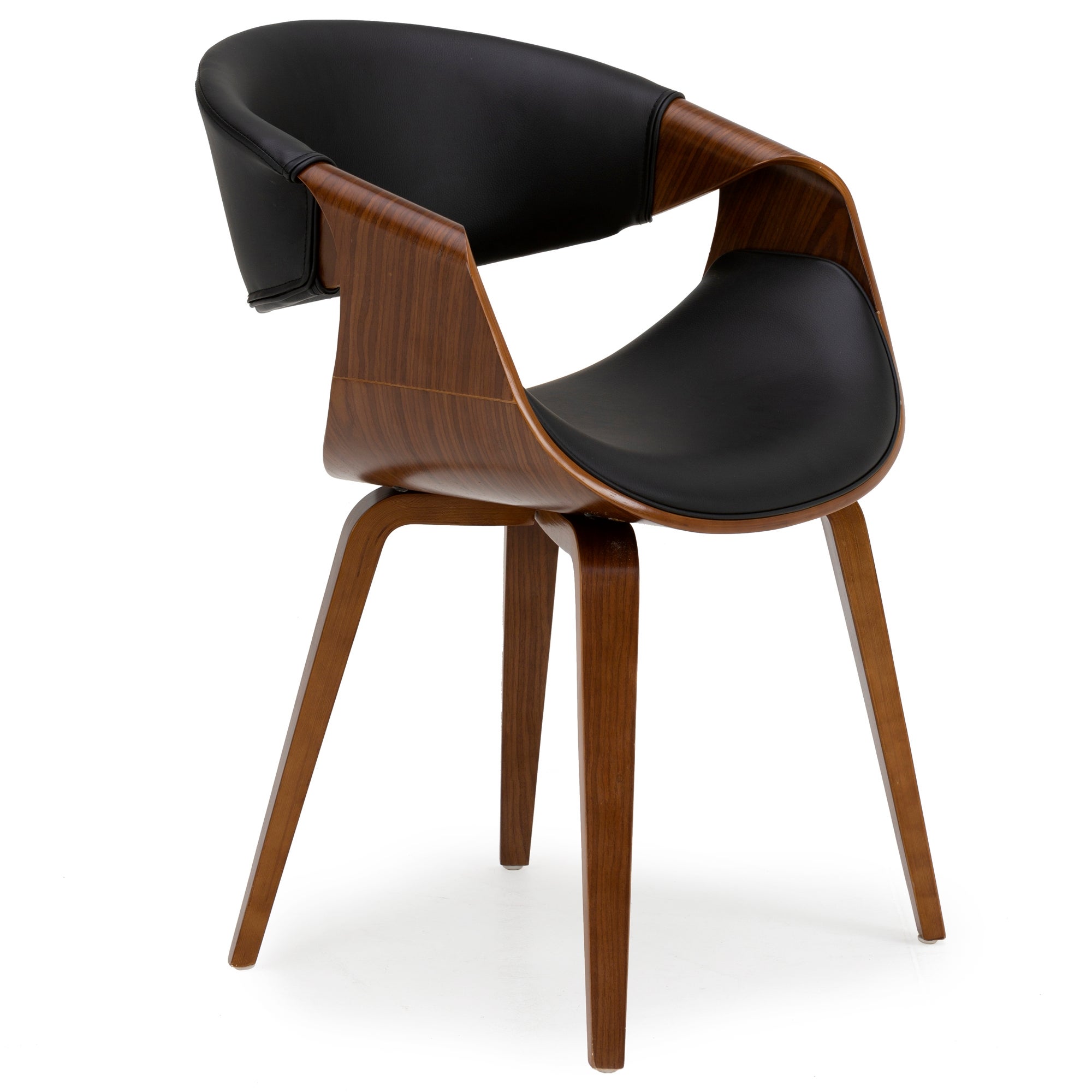 Dunelm - Modena Chair Black PU Leather Black – FurnitureCompare